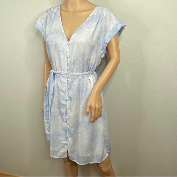 Cloth & Stone Button Down V neck Dress size M - Picture 3 of 16